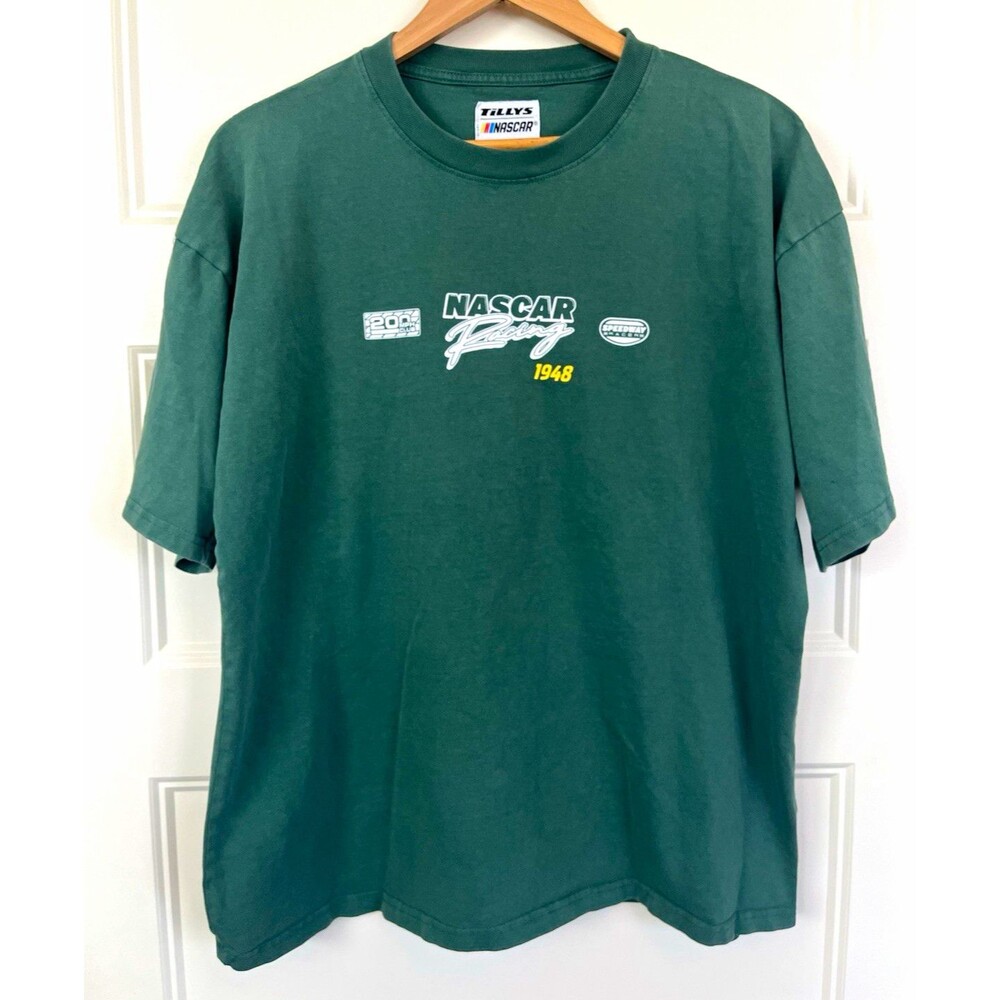 Tillys NASCAR Racing Since 1948 Green T-Shirt Adult Size XL Retro Style Cotton